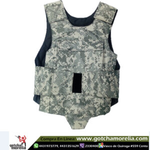 Chaleco Campo Con Bolsa Gris Digital